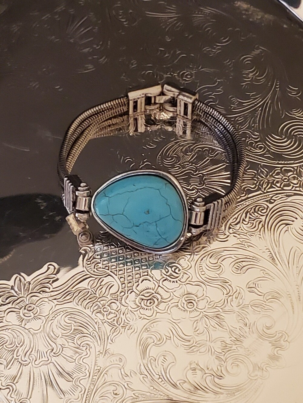 GENUINE TURQUOISE BRACELET BOHO SOUTHWESTERN
